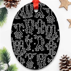 Doodle Pattern Ornament (oval)