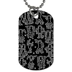 Doodle Pattern Dog Tag (one Side) by Valentinaart