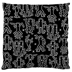 Doodle Pattern Large Cushion Case (two Sides) by Valentinaart