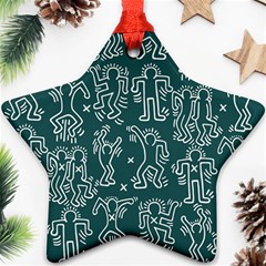 Doodle Pattern Star Ornament (two Sides) by Valentinaart