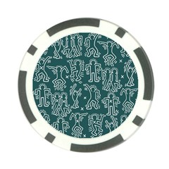 Doodle Pattern Poker Chip Card Guard