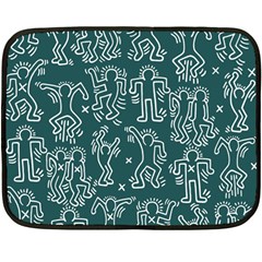 Doodle Pattern Double Sided Fleece Blanket (mini) 