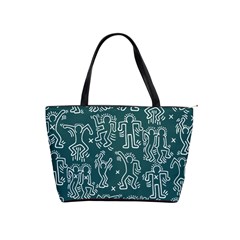 Doodle Pattern Classic Shoulder Handbag by Valentinaart