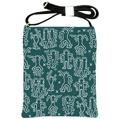 Doodle Pattern Shoulder Sling Bag