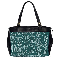 Doodle Pattern Oversize Office Handbag (2 Sides) by Valentinaart