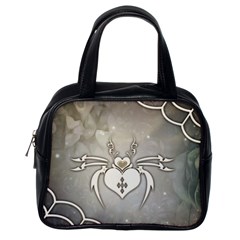 Wonderful Decorative Spider With Hearts Classic Handbag (one Side) by FantasyWorld7