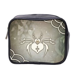 Wonderful Decorative Spider With Hearts Mini Toiletries Bag (two Sides) by FantasyWorld7