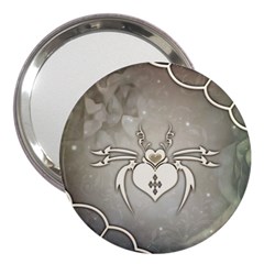 Wonderful Decorative Spider With Hearts 3  Handbag Mirrors by FantasyWorld7