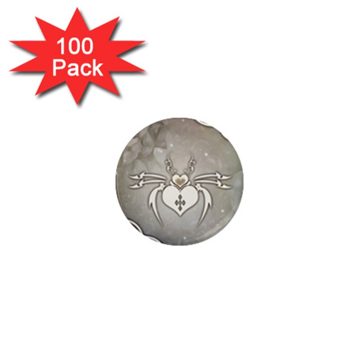 Wonderful Decorative Spider With Hearts 1  Mini Magnets (100 pack) 