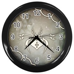 Wonderful Decorative Spider With Hearts Wall Clock (black)