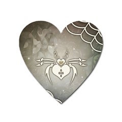 Wonderful Decorative Spider With Hearts Heart Magnet by FantasyWorld7