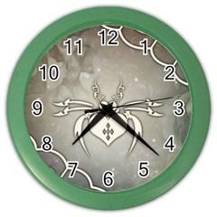 Wonderful Decorative Spider With Hearts Color Wall Clock by FantasyWorld7