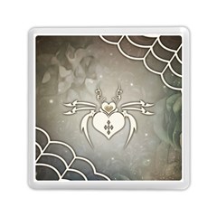 Wonderful Decorative Spider With Hearts Memory Card Reader (square) by FantasyWorld7