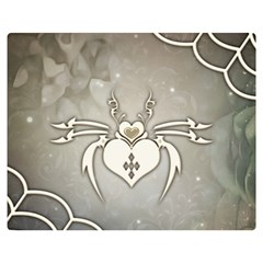 Wonderful Decorative Spider With Hearts Double Sided Flano Blanket (medium)  by FantasyWorld7