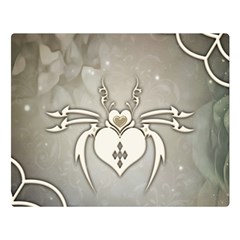 Wonderful Decorative Spider With Hearts Double Sided Flano Blanket (large)  by FantasyWorld7