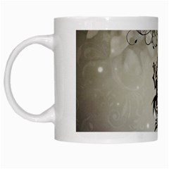 Wonderful Elegant Frog With Flowers White Mugs by FantasyWorld7