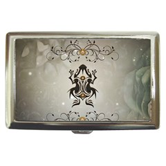 Wonderful Elegant Frog With Flowers Cigarette Money Case