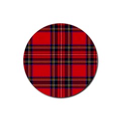 Royal Stewart Tartan Rubber Round Coaster (4 Pack)  by impacteesstreetwearfour