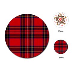 Royal Stewart Tartan Playing Cards Single Design (round) by impacteesstreetwearfour