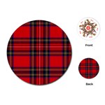 Royal Stewart Tartan Playing Cards Single Design (Round) Front