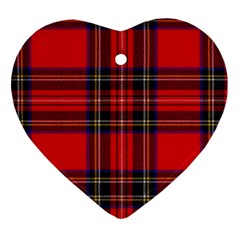 Royal Stewart Tartan Heart Ornament (two Sides) by impacteesstreetwearfour