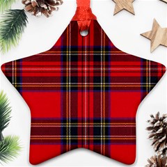 Royal Stewart Tartan Star Ornament (two Sides) by impacteesstreetwearfour