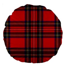 Royal Stewart Tartan Large 18  Premium Round Cushions by impacteesstreetwearfour