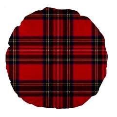 Royal Stewart Tartan Large 18  Premium Flano Round Cushions by impacteesstreetwearfour