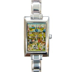 Hieronymus Bosch The Garden Of Earthly Delights Rectangle Italian Charm Watch by impacteesstreetwearthree