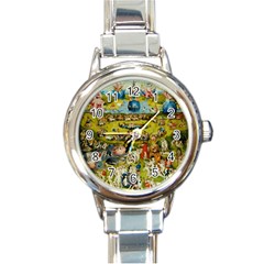 Hieronymus Bosch The Garden Of Earthly Delights Round Italian Charm Watch by impacteesstreetwearthree