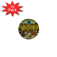 Hieronymus Bosch The Garden Of Earthly Delights 1  Mini Buttons (10 Pack)  by impacteesstreetwearthree