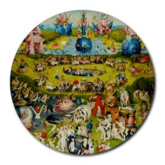 Hieronymus Bosch The Garden Of Earthly Delights Round Mousepads by impacteesstreetwearthree