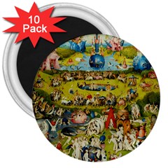 Hieronymus Bosch The Garden Of Earthly Delights 3  Magnets (10 Pack) 