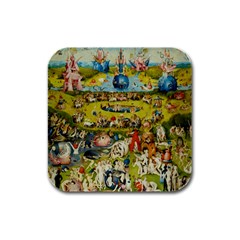 Hieronymus Bosch The Garden Of Earthly Delights Rubber Square Coaster (4 Pack) 