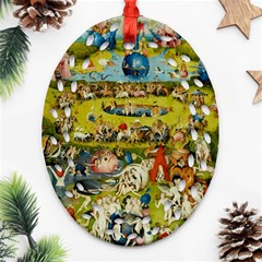 Hieronymus Bosch The Garden Of Earthly Delights Oval Filigree Ornament (two Sides)