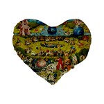 Hieronymus Bosch The Garden Of Earthly Delights Standard 16  Premium Heart Shape Cushions Front