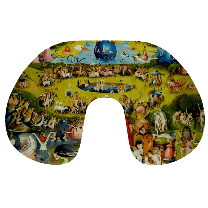 Hieronymus Bosch The Garden Of Earthly Delights Travel Neck Pillow