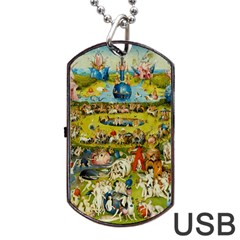 Hieronymus Bosch The Garden Of Earthly Delights Dog Tag Usb Flash (two Sides)