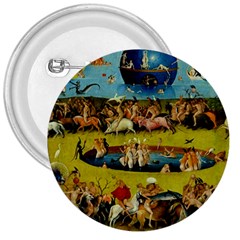 Hieronymus Bosch The Garden Of Earthly Delights (closeup) 3  Buttons by impacteesstreetwearthree