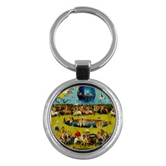 Hieronymus Bosch The Garden Of Earthly Delights (closeup) Key Chain (round) by impacteesstreetwearthree