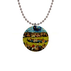 Hieronymus Bosch The Garden Of Earthly Delights (closeup) 1  Button Necklace by impacteesstreetwearthree