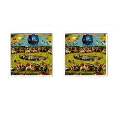 Hieronymus Bosch The Garden Of Earthly Delights (closeup) Cufflinks (square) by impacteesstreetwearthree