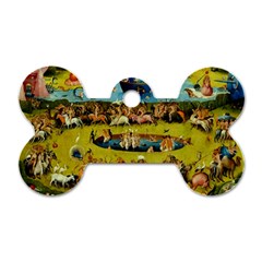 Hieronymus Bosch The Garden Of Earthly Delights (closeup) Dog Tag Bone (one Side) by impacteesstreetwearthree