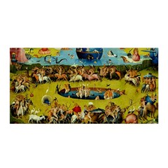 Hieronymus Bosch The Garden Of Earthly Delights (closeup) Satin Wrap