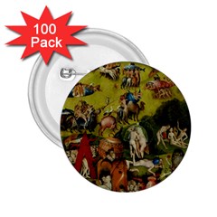 Hieronymus Bosch The Garden Of Earthly Delights (closeup) Hieronymus Bosch The Garden Of Earthly Delights (closeup) 3 2 25  Buttons (100 Pack)  by impacteesstreetwearthree