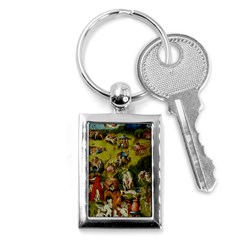 Hieronymus Bosch The Garden Of Earthly Delights (closeup) Hieronymus Bosch The Garden Of Earthly Delights (closeup) 3 Key Chain (rectangle) by impacteesstreetwearthree