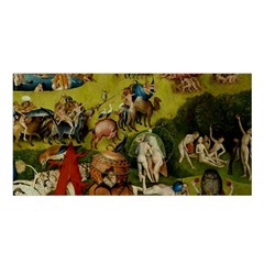 Hieronymus Bosch The Garden Of Earthly Delights (closeup) Hieronymus Bosch The Garden Of Earthly Delights (closeup) 3 Satin Shawl by impacteesstreetwearthree