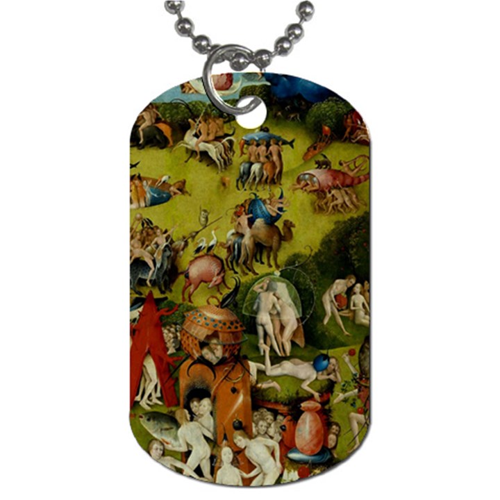 Hieronymus Bosch The Garden Of Earthly Delights (closeup) Hieronymus Bosch The Garden Of Earthly Delights (closeup) 3 Dog Tag (Two Sides)