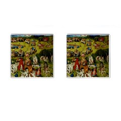 Hieronymus Bosch The Garden Of Earthly Delights (closeup) Hieronymus Bosch The Garden Of Earthly Delights (closeup) 3 Cufflinks (square) by impacteesstreetwearthree