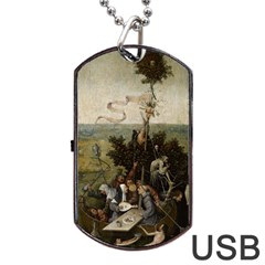 Heronimus Bosch Ship Of Fools Dog Tag Usb Flash (one Side)